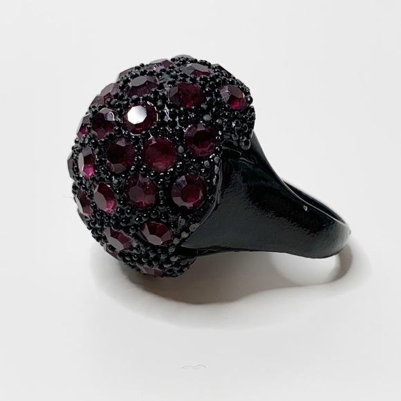 LIA SOPHIA BLACK DOME RING - Picture 4 of 5